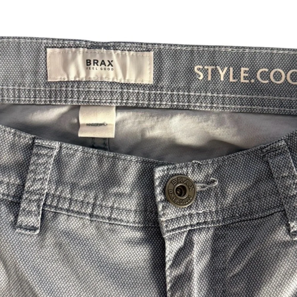BRAX Cooper Ultralight Men’s Pants Gray Micro Print Stretch 31x32 EU 46